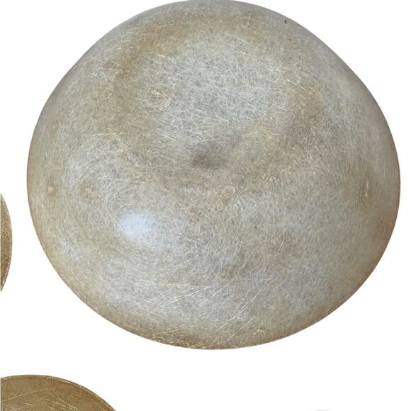 Vintage MCM Fiberglass Serving Bowl & Dishes Butterfly Yellow Tan Set - Picture 10 of 10